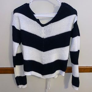 Black and white striped sweater